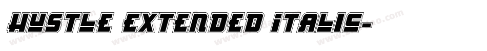 Hustle Extended Italic字体转换
